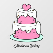 キュートケーキカスタム文字 ウィンドウサイン (シート)