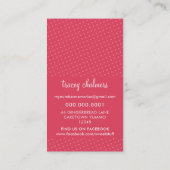 キュートケーキスタンドモダン水玉模様メロンアイボリー 名刺 (裏面)