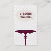 キュートケーキスタンドモダン水玉模様メロンアイボリー 名刺 (正面)