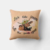 キュートコおもしろいウ引用文ベージュ クッション (裏面)