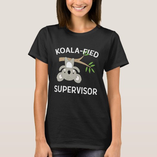 キュートコアラスーパーバイザプおもしろいンボス Tシャツ (正面)