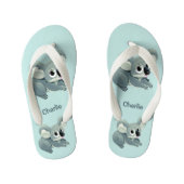 キュートコアラス名前をカスタムするビーチサンダル キッズビーチサンダル (フットベッド)