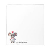 キュートコアラベアナース パーソナライズされた ノートパッド (正面)