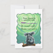 キュートコアラベアパーティーセンター 出欠カード (裏面)