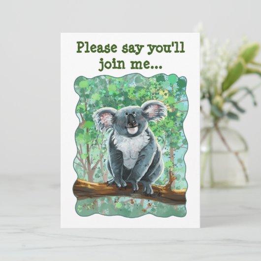 キュートコアラベアパーティーセンター 招待状 (スタンド正面)