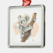 キュートコアラママ&ベビー セラミックオーナメント (左)