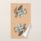 キュートコアラママ&ベビー バスタオルセット (ハンドタオル)