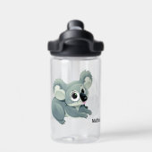 キュートコアラ名前をカスタムする ウォーターボトル (背面)