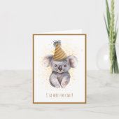 キュートコアラ誕生日カード サンキューカード (正面)