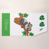 キュートコアラ野生動物ジャングルキッズカスタムネーム バスタオル (バスタオル)