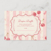 キュートコケットさくらんぼオントップベビーおむつラッフル エンクロージャーカード (正面)