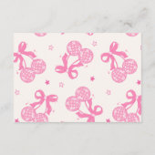 キュートコケットさくらんぼオントップベビーおむつラッフル エンクロージャーカード (裏面)