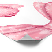 キュートコケットピンクボウブライダルシャワーウェルカムサイン ポスター (角)