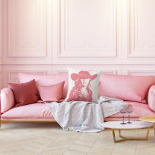 キュートコケットピンク女性のカーボーイウエスタンシック クッション