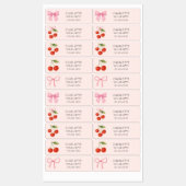 キュートコケットボウさくらんぼ新学期キッズ ラベル (シート)