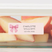 キュートコケットボウさくらんぼ新学期キッズ ラベル (貼付)