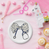 キュートコケットボウコケットボウナース看護 ペーパープレート (パーティー)