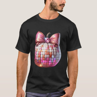 キュートコケットボウディスコパンプキン秋秋のハロウ Tシャツ