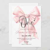 キュートコケットボーガール誕生日 招待状 (正面/裏面)