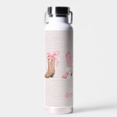キュートコケット女性のカーボーイブーツパーソナライズされた ウォーターボトル (正面)