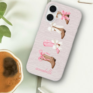 キュートコケット女性のカーボーイブーツパーソナライズされた iPhone 16ケース