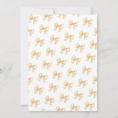 キュートコケット金ゴールドボウスウィート16バースデーパーティー 招待状 (裏面)