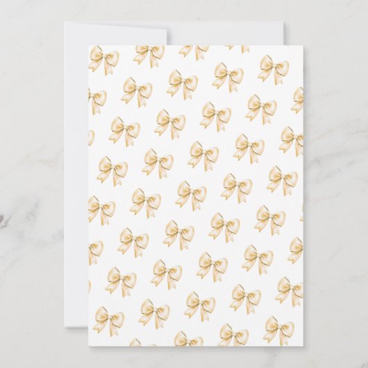 キュートコケット金ゴールドボウスウィート16バースデーパーティー 招待状 (裏面)