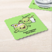 キュートココナッツカスタム文字 ペーパーコースター (アングル)