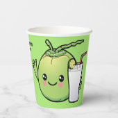 キュートココナッツカスタム文字 紙コップ (裏面)