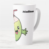 キュートココナッツ名前をカスタムする カフェラテマグ (右アングル)