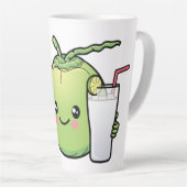 キュートココナッツ名前をカスタムする カフェラテマグ (右アングル)