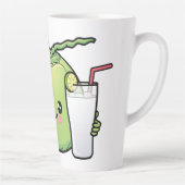 キュートココナッツ名前をカスタムする カフェラテマグ (右)