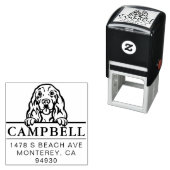 キュートコッカースパニエル犬カスタムドッグアドレス セルフインキングスタンプ (インサイチュ)