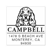 キュートコッカースパニエル犬カスタムドッグアドレス セルフインキングスタンプ (デザイン)