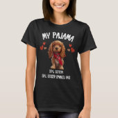キュートコッカースパニエル犬パジャマデザインfor愛犬家 tシャツ (正面)