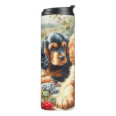 キュートコッカースパニエル犬絵画ズ タンブラー (回転左)