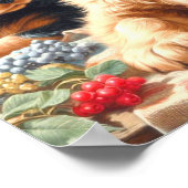 キュートコッカースパニエル犬絵画ズ ポスター (角)