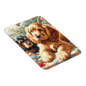 キュートコッカースパニエル犬絵画ズ マグネット (右側)