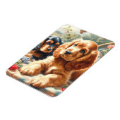 キュートコッカースパニエル犬絵画ズ マグネット (左側)