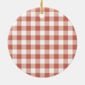 キュートコテージコアカントリーゲーゼレッドグレー セラミックオーナメント (裏面)