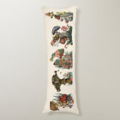 キュートコテージコアクリスマスマッシュルームフロージエステティック ボディピロー (正面縦)