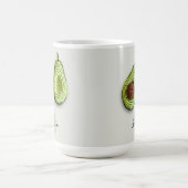 キュートコテージコアクロチェットアボカドモノグラム名 コーヒーマグカップ (中央)