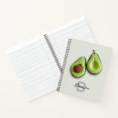 キュートコテージコアクロチェットアボカドモノグラム名 ノートブック (内部)