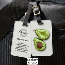 キュートコテージコアクロチェットアボカドモノグラム名