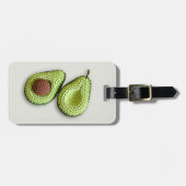 キュートコテージコアクロチェットアボカドモノグラム名 ラゲッジタグ (正面横)