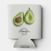 キュートコテージコアクロチェットアボカドモノグラム名 缶クーラー (裏面)