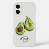 キュートコテージコアクロチェットアボカドモノグラム名 Case-Mate iPhoneケース (裏面)