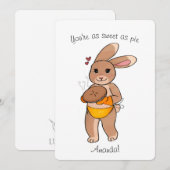 キュートコテージコアバニー サンキューカード (正面/裏面)