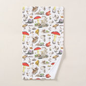 キュートコテージコアフォレストマッシュルームフログカタツムリ バスタオルセット (ハンドタオル)