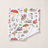 キュートコテージコアフォレストマッシュルームフログカタツムリ バスタオルセット (ウォッシュタオル)